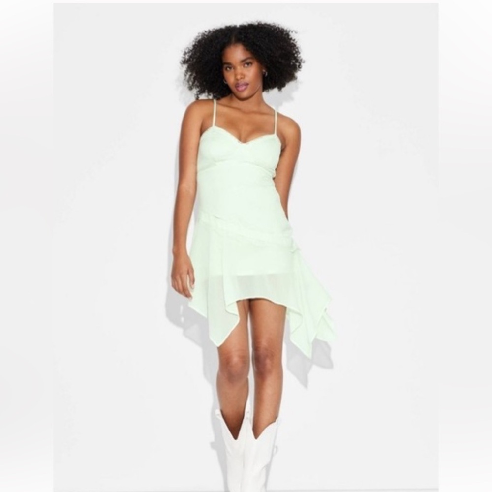 Women's Asymmetrical Midi
Slip Dress - Wild Fable light green new 🆕